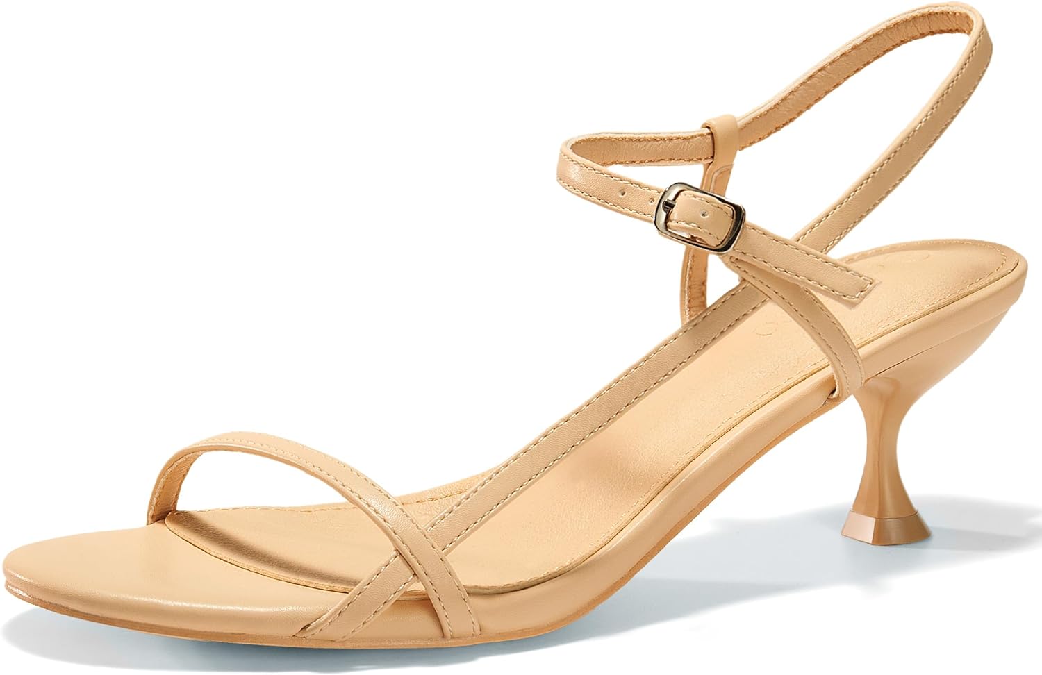 Coutgo Womens Strappy Heeled Sandals for Elegant Occasions