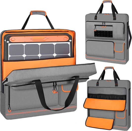 Large Capacity Solar Panel Storage Bag with Deep Opening Design