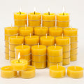 Beeswax Tealight Candles 80 Pack - 4 Hour Burn Time Pure Beeswax