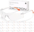 24 Pack Clear Safety Glasses with UV Protection - Bulk Protective