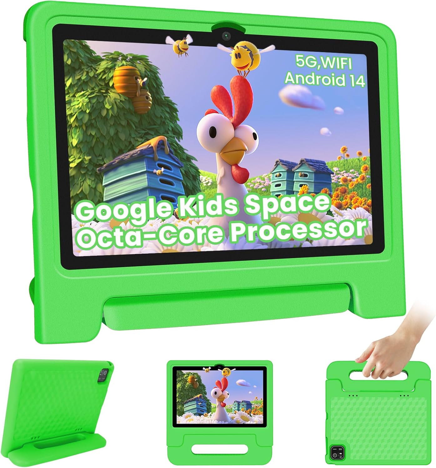 Kids Tablet 10.1 inch Android 14 with Parental Control Features