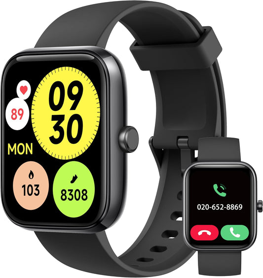 Alexa Fitness Smartwatch, Answer Calls, Heart Rate Monitor, IP68 Waterproof