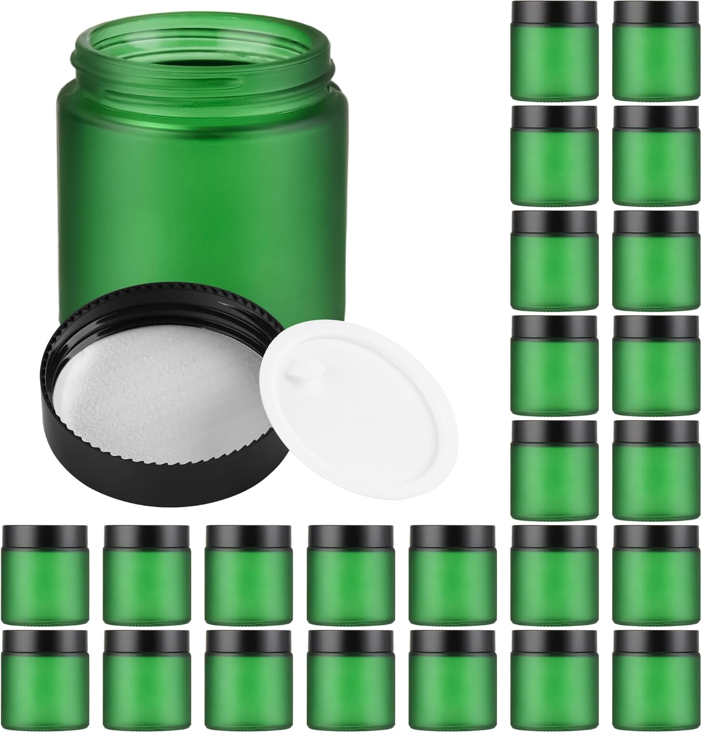 Eco-Friendly Glass Jars with Airtight Lids for Skincare Needs
