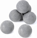 GRISUN 5-Inch Grey Round Ceramic Fire Balls - Reusable Flame Enhancers