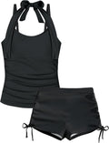 Girls Tankini Swimsuit 2 Piece Halterneck Tankini for Teens