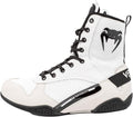 Venum Elite Boxing Shoes for Men - White High-Top Grip