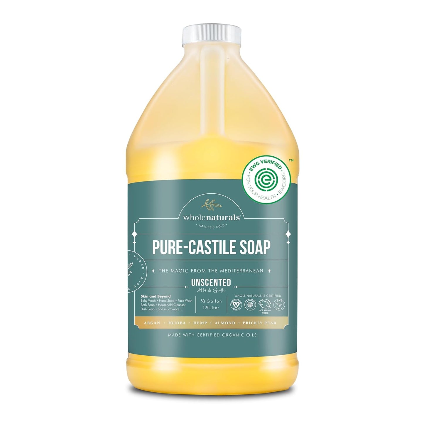 Certified Palm Oil Free Castile Soap - 64 oz