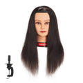 20-22ft 100% Human Hair Mannequin Head Training Head - Natural Black