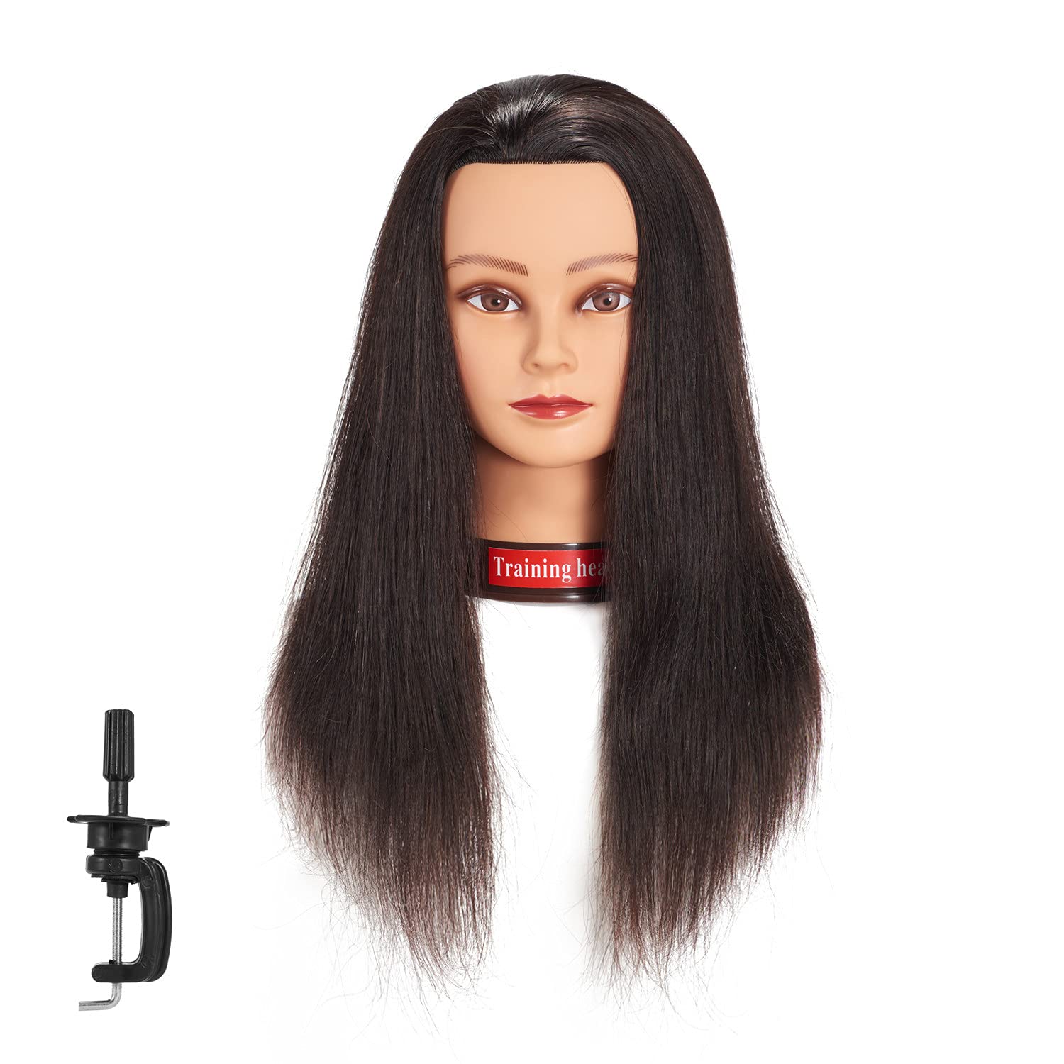 20-22in 100% Human Hair Mannequin Head for Cosmetology Training