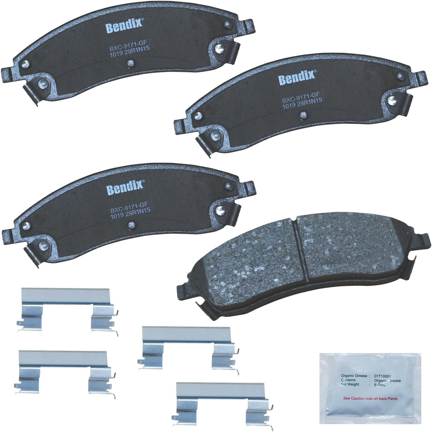 Bendix Priority1 CFC1019 Ceramic Brake Pads for Cadillac and Pontiac