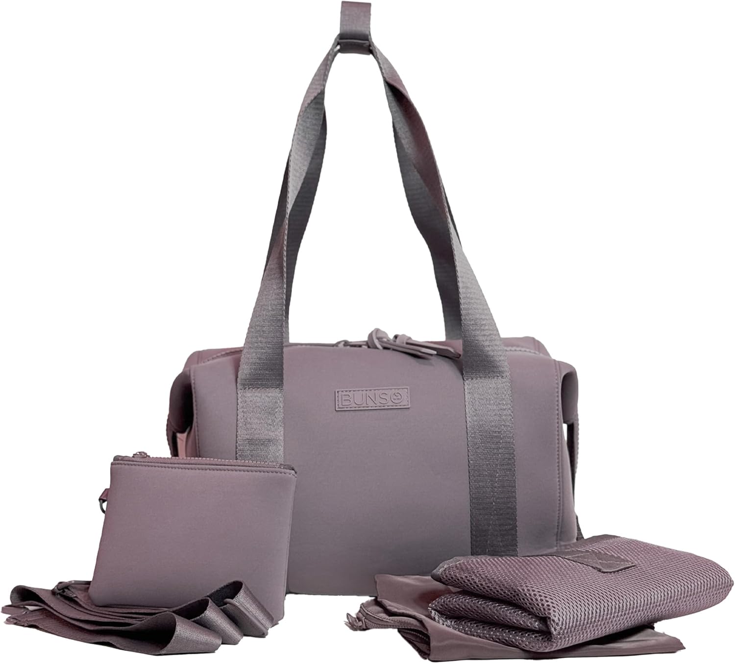 Small Diaper Bag Tote - Lightweight Neoprene Baby Bag with Pad