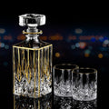 Hand-painted Gold Decanter Set for Men - Elegant Whiskey & Wine