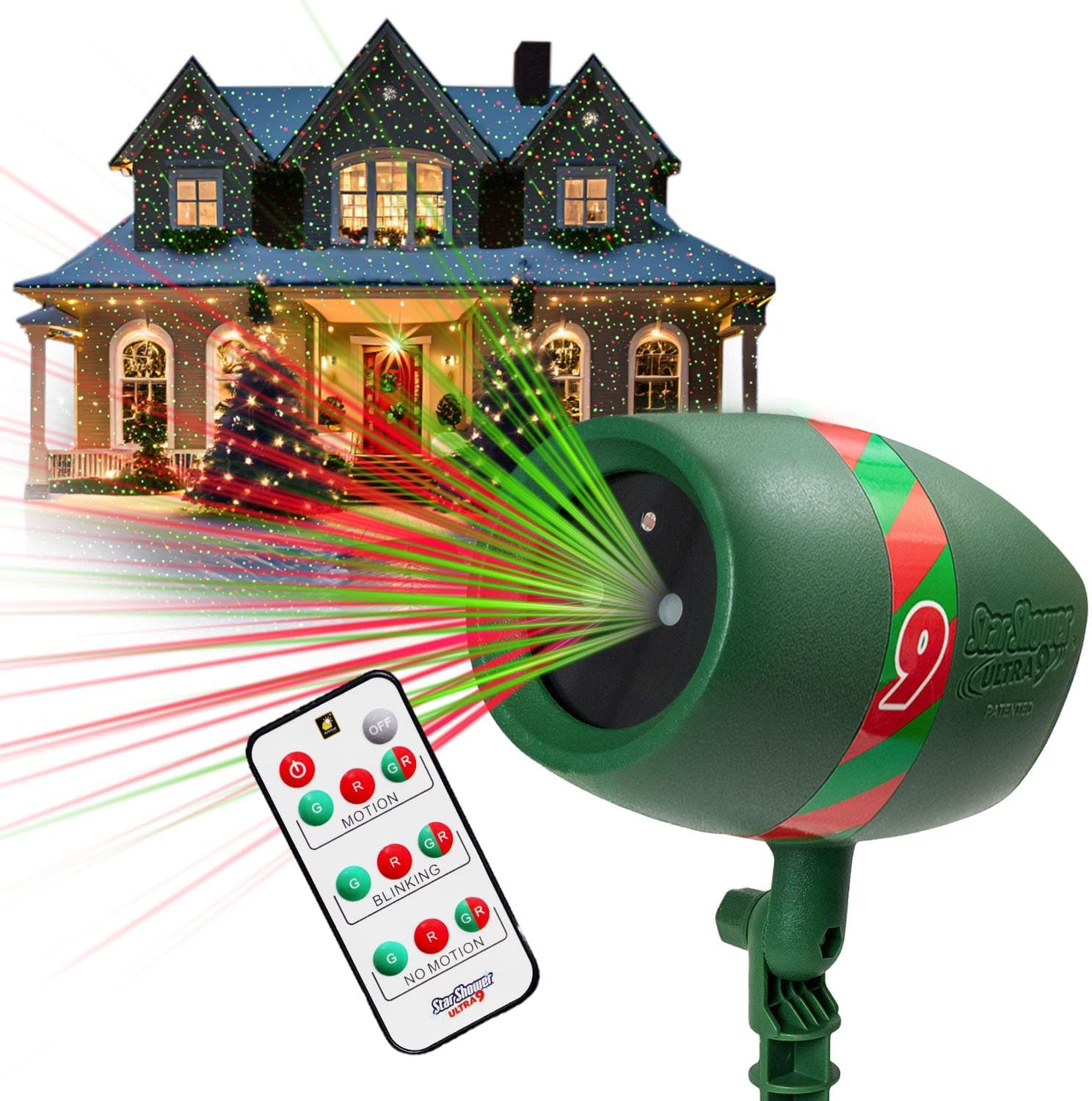 Star Shower Ultra 9 Outdoor Laser Light Show for Festive Decor