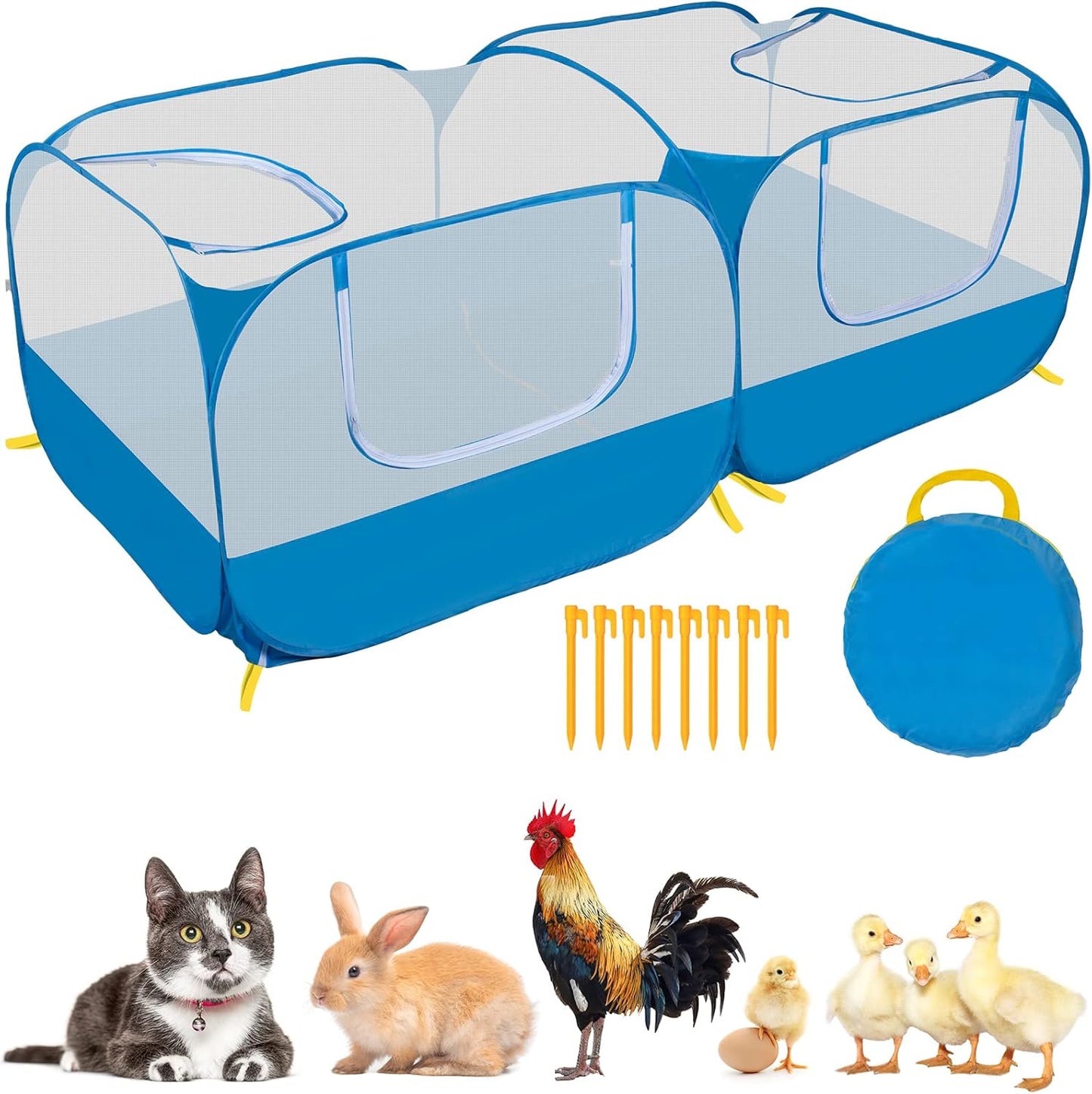 Portable Pet Playpen: Secure Indoor/Outdoor Fun!