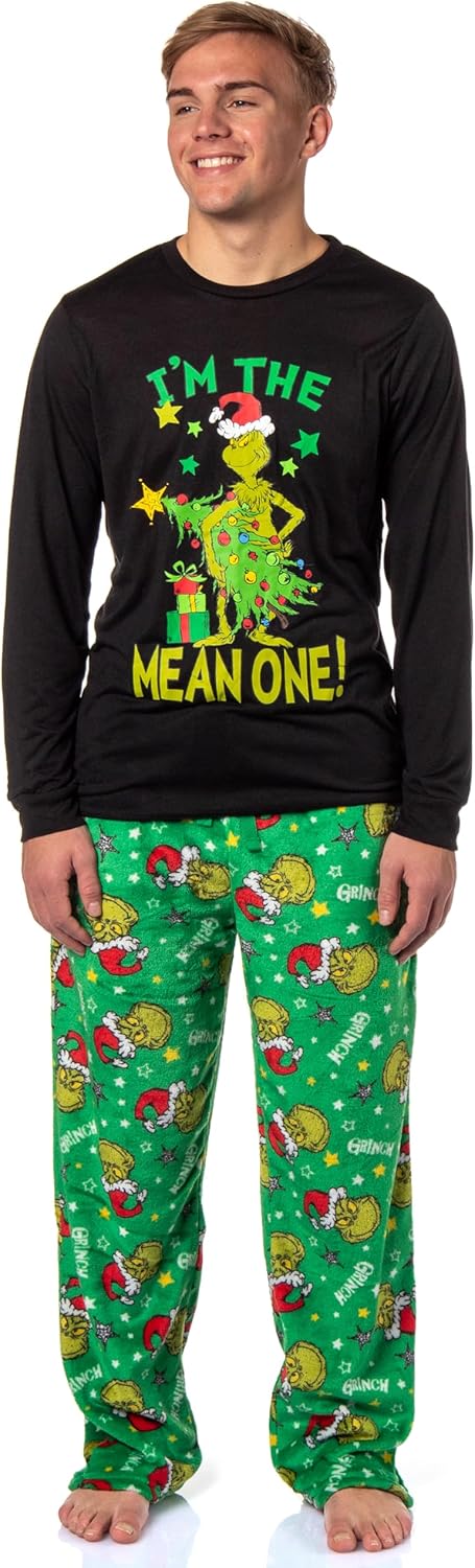 Dr. Seuss Grinch Men's I'm The Mean One Pajama Sleep Set