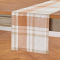 Linen Plaid Table Runner 14 x 108 in - Fall Harvest Table Runner