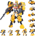 Robet Construction Vehicles Set 5-in-1 Transforming Toys for Kids