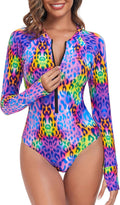 RELLECIGA One Piece Long Sleeve Rash Guard Swimsuit - Sun Safe Fit put