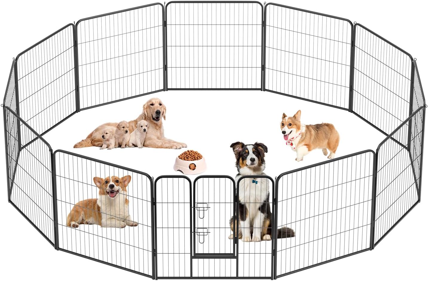 FDW Dog Playpen Kennel - Portable 12 Panel Exercise Pen