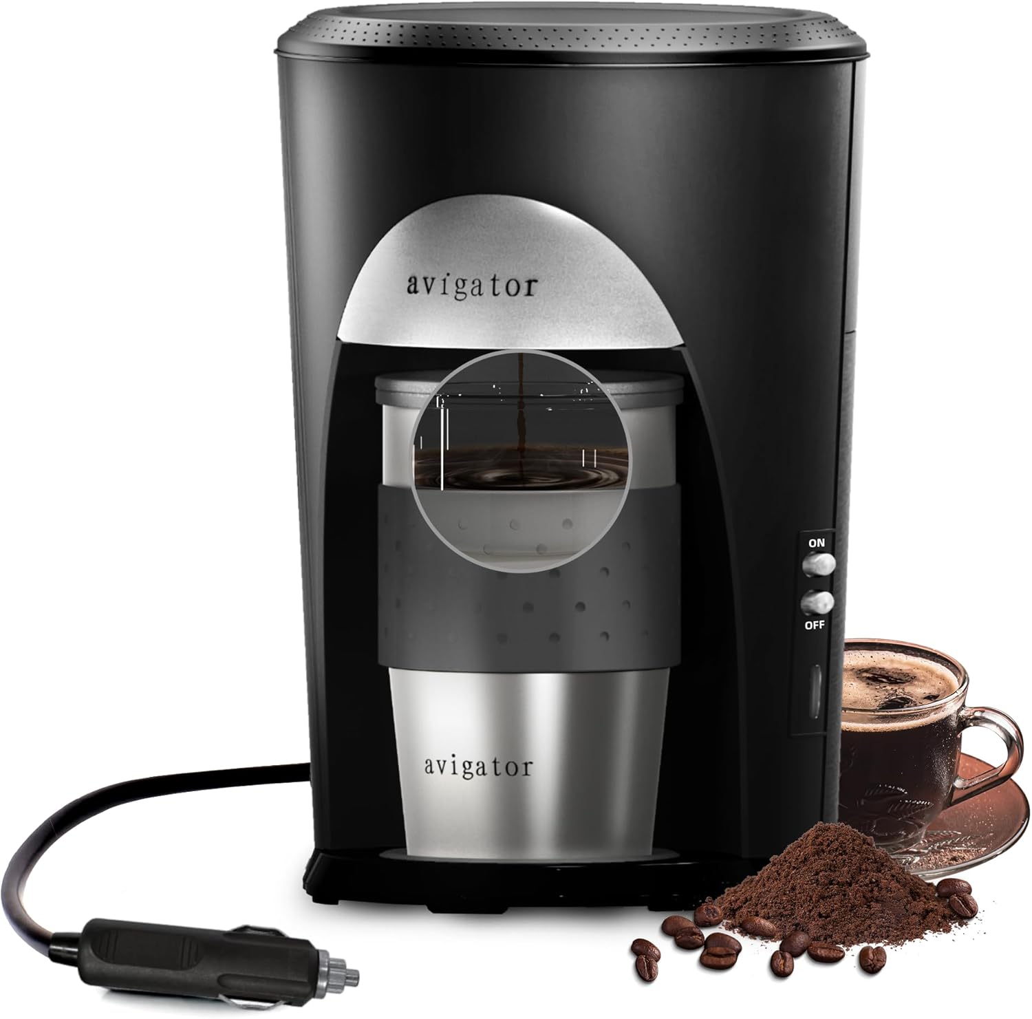 Auto Shut Off Car Coffee Maker - Brew on the Go!