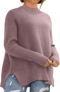 Plus Size Sweater Tunic - Comfortable Oversized Ribbed Pullover