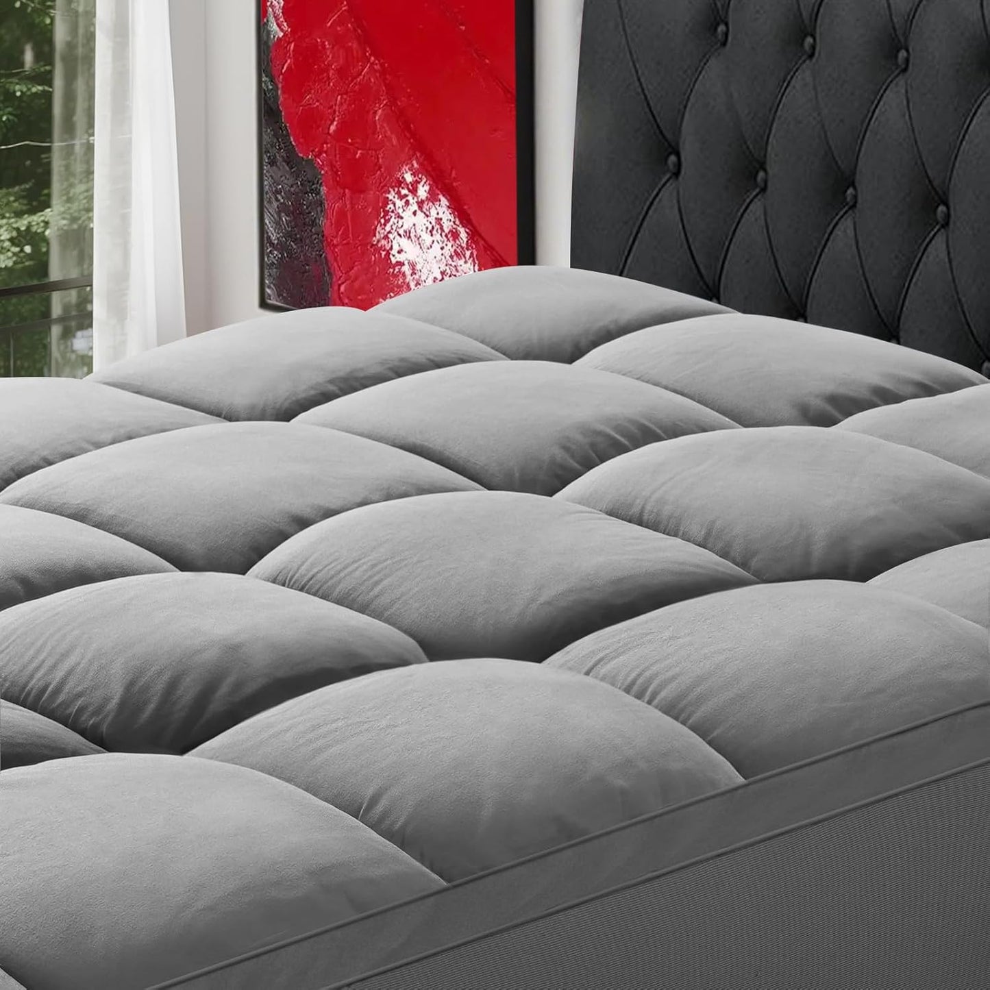 SOPAT Mattress Topper King Size Extra Thick Soft Down Alternative