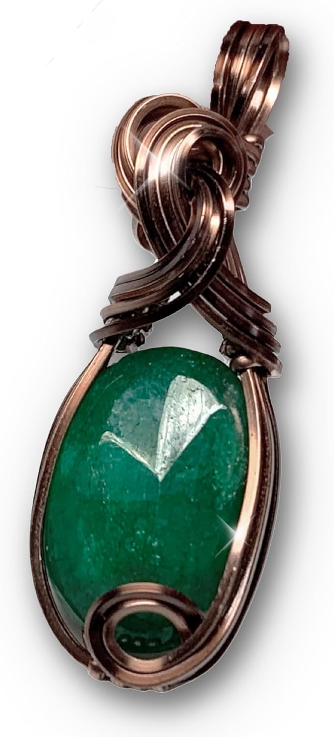 Handmade Birthstone Jewelry - May Emerald Necklace Pendant