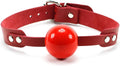 Aurora Silicone Mouth Ball with Lambskin Leather Strap - Adjustable