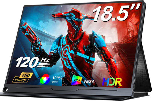 Portable 18.5 Gaming Monitor, 120Hz FreeSync, USB-C HDMI - EVICIV
