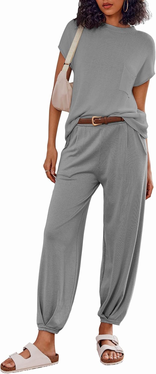 Ekouaer Two Piece Outfits Lounge Sets for Women - Stylish Comfort