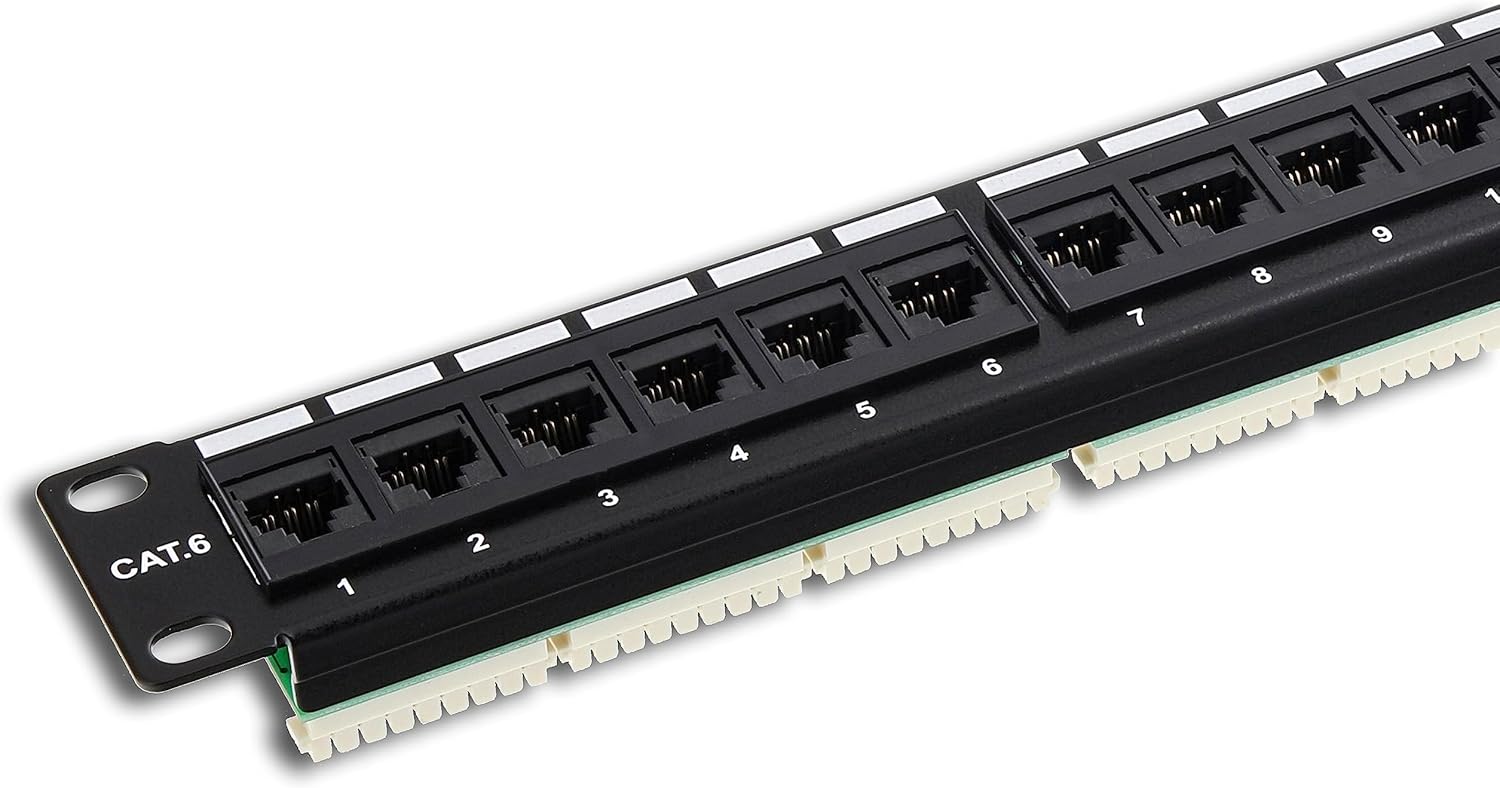 Networx CAT6 Patch Panel - 24 Port, 1U Rack Mount Solution