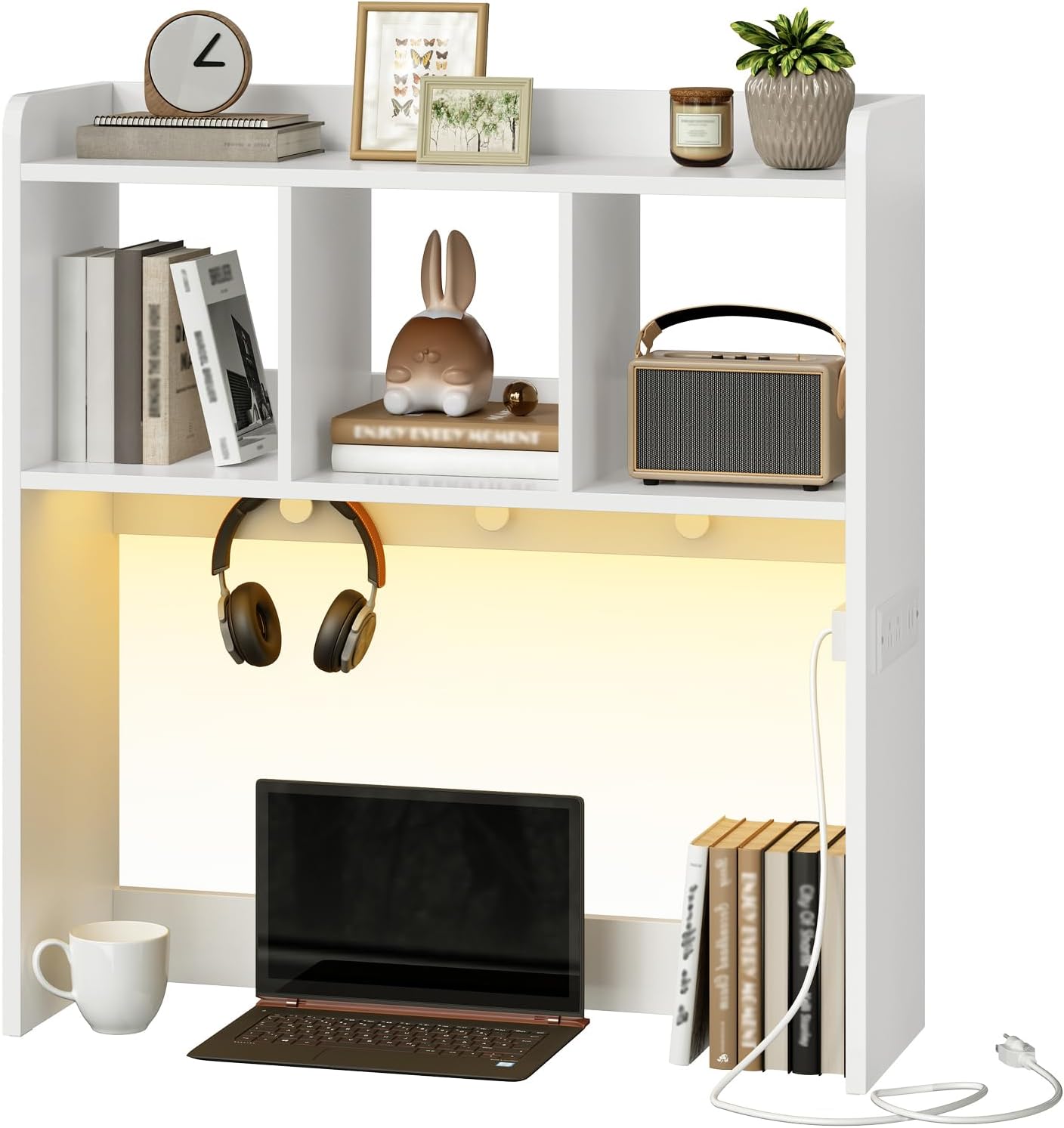 Organize in Style: HOOBRO LED Desktop Shelf