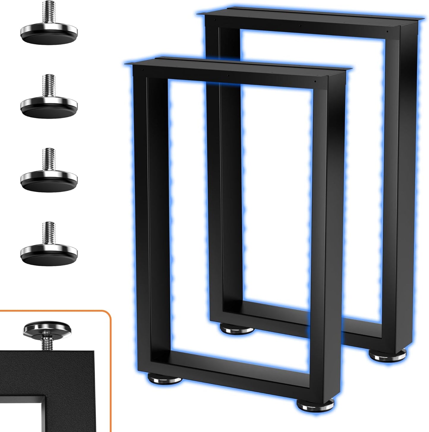 Sturdy 28 in Metal Table Legs for DIY Furniture Projects