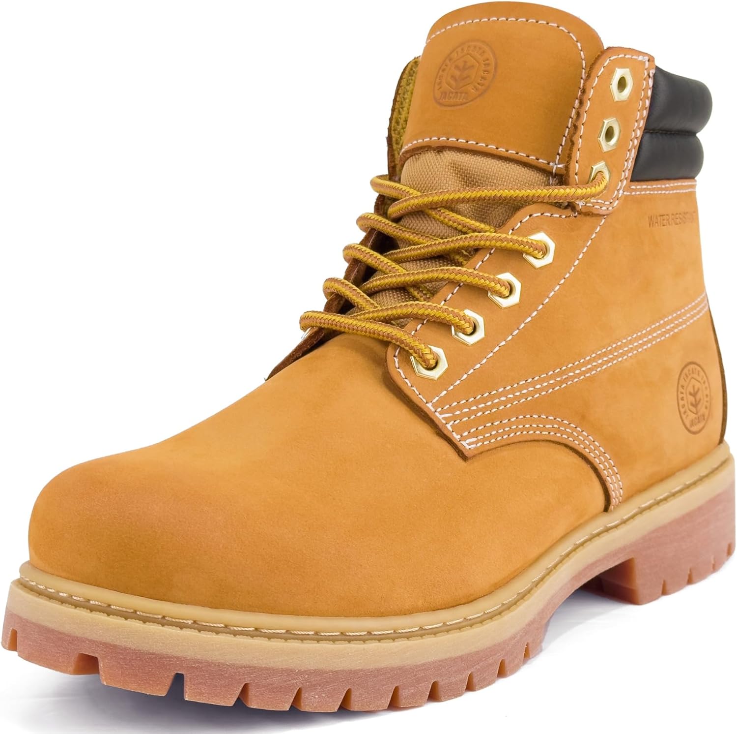 Men's Water Resistant Leather Work Boots for Tough Conditions