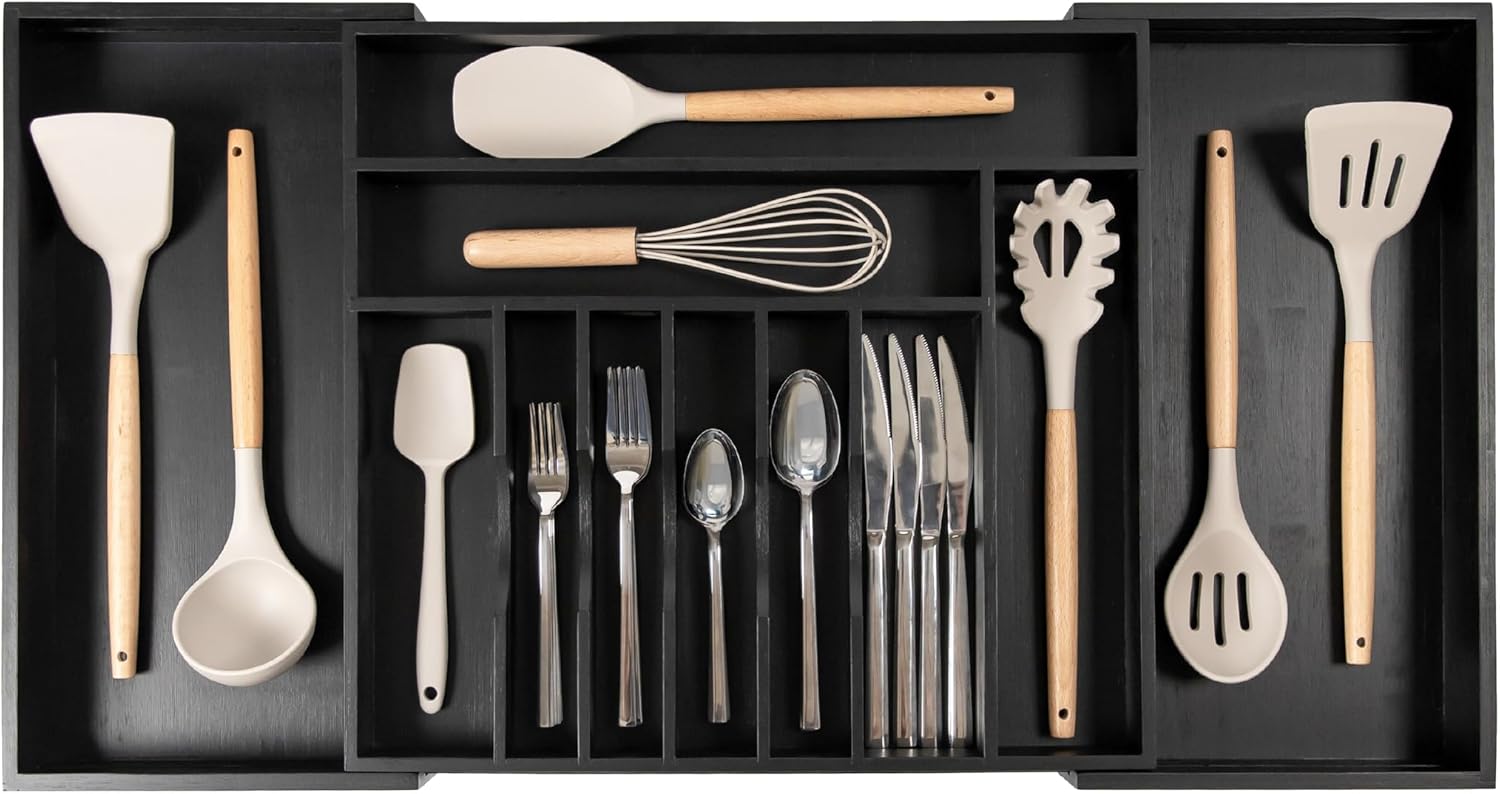 Premium Silverware Organizer for Kitchen Drawers, Expandable Design