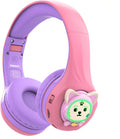 Riwbox Kids Wireless Headphones - Safe Volume, LED Lights, 50H Playtime