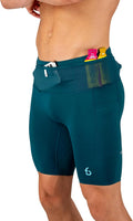 FlipBelt Men's Running Compression Shorts with Pockets - Secure phone
