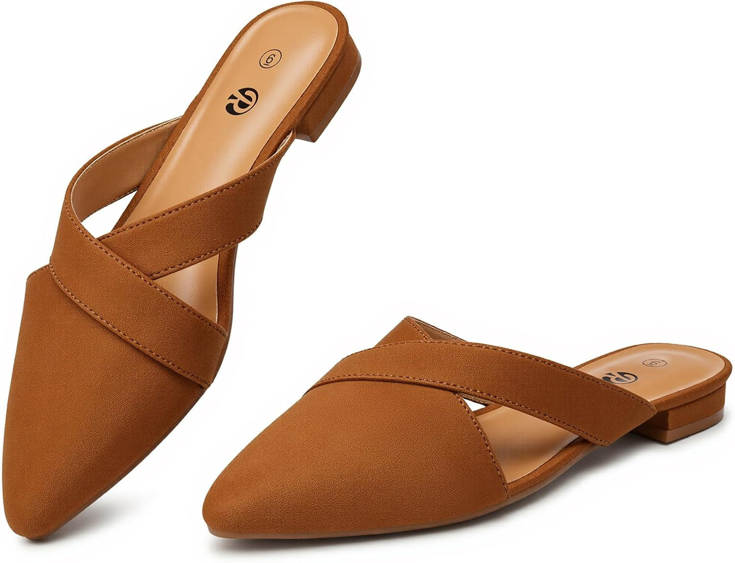 Rekayla Women's Mules Closed Pointed Toe Flats for Comfort