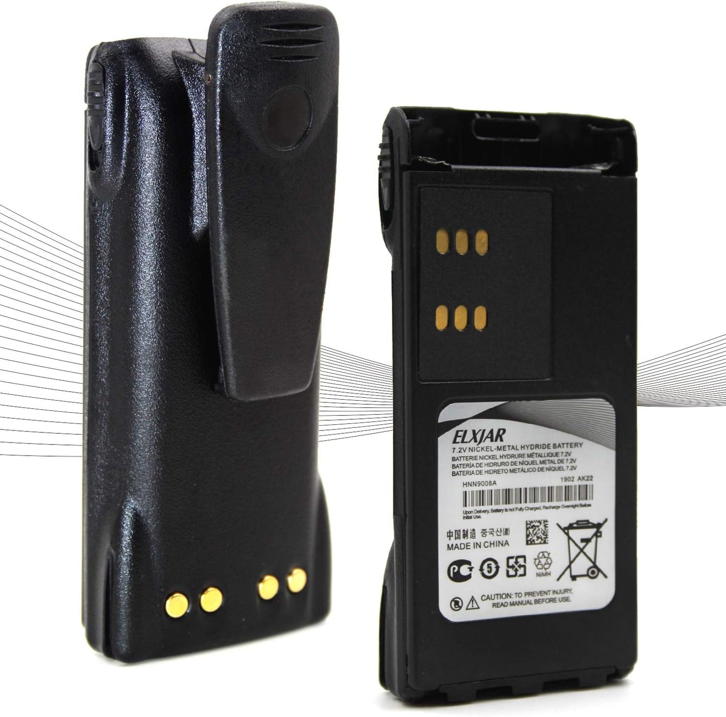 7.2V 1800mAh Ni-MH Battery Replacement for Motorola Radios