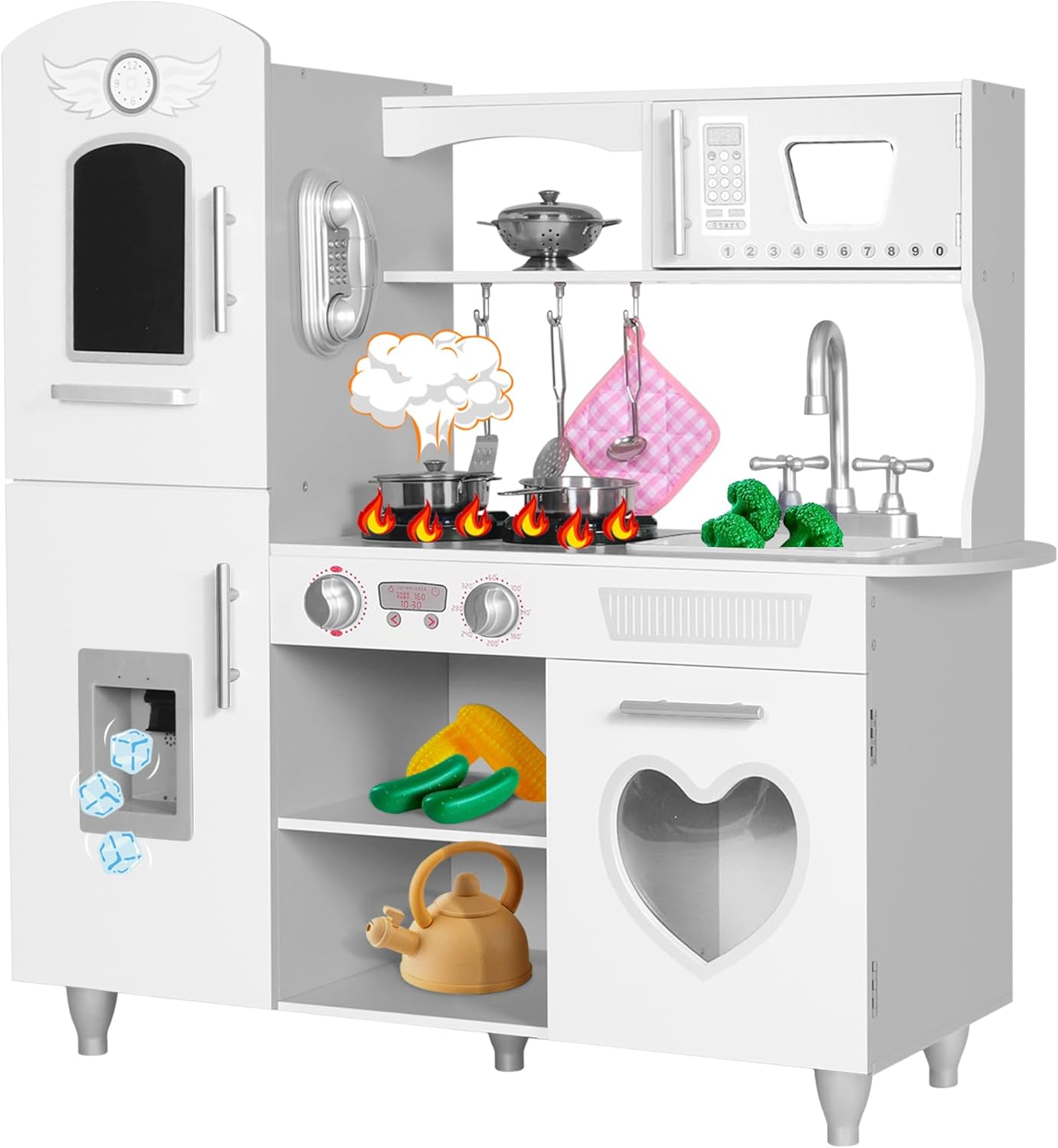 TaoHFE LED Upgrade Kitchen Set for Kids with Realistic Sounds