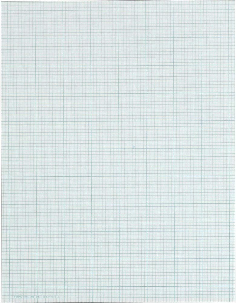 Tops Cross-Section Pad, 8-1/2x11, Graph Rule, 50 Sheets - Ideal for Precise Diagrams