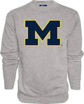 Michigan Wolverines Crewneck Sweatshirt Grey Heather Icon