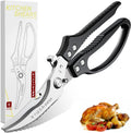 TIVOLI Poultry Shears Black - Heavy Duty Japanese SK5 Kitchen Scissors