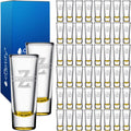 Personalized Shot Glasses Set of 50 Yellow Bottom - Custom 2 oz