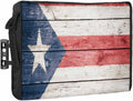 Outdoor TV Cover Puerto Rico Flag Wood Board Waterproof 52-55in