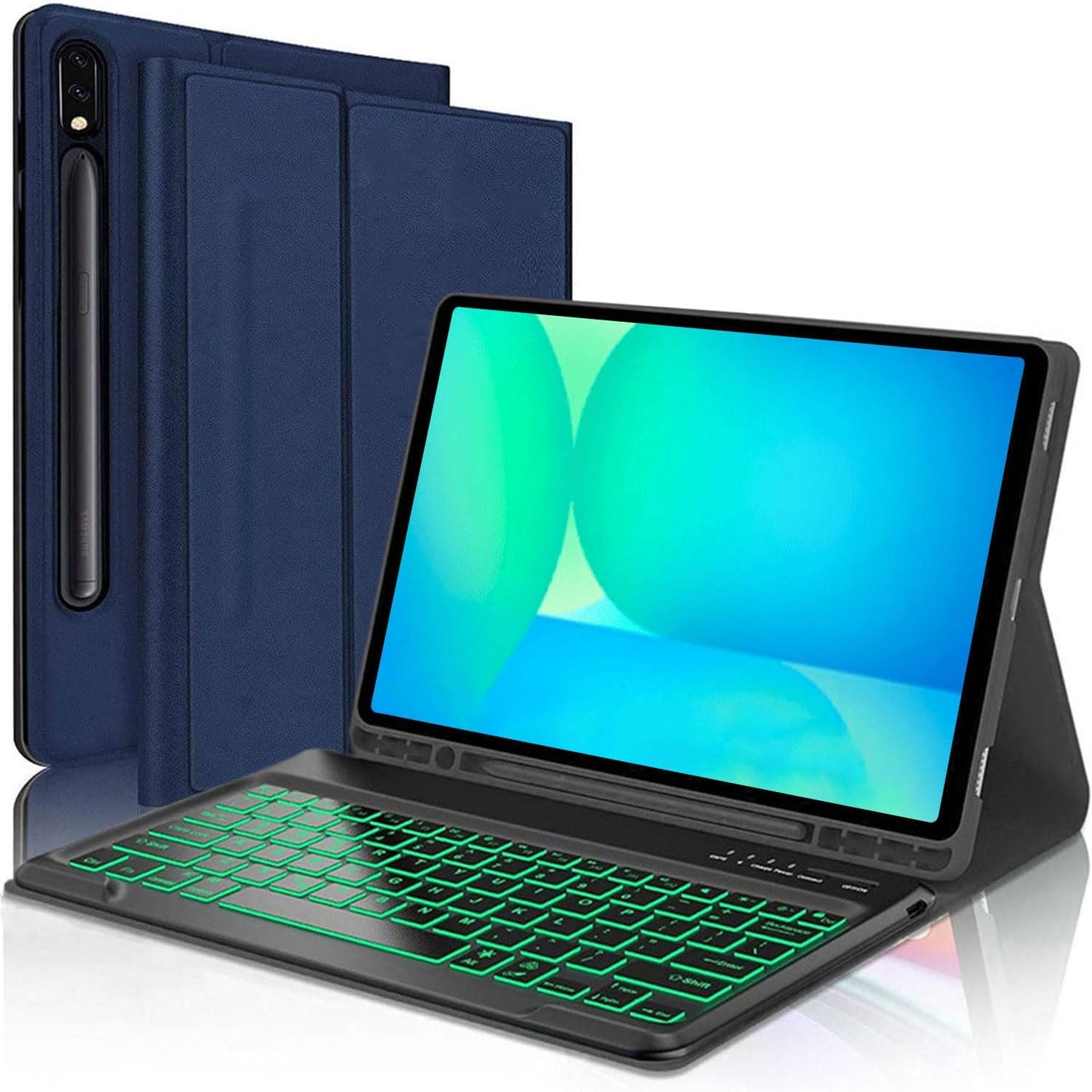 Keyboard Case for Samsung Galaxy Tab S10 FE Plus 13.1in Blue