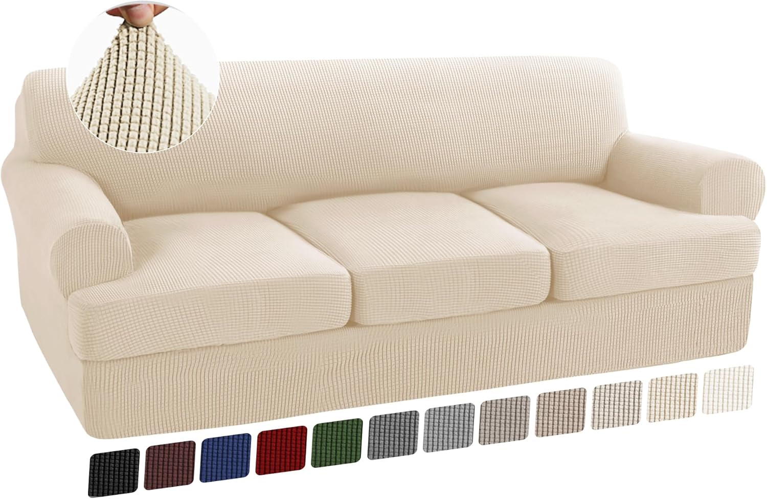 Turquoize 4 Piece T Cushion Sofa Slipcovers for Stylish Protection