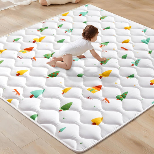 Odorless Premium Foam Baby Play Mat - Soft Microfiber Fabric