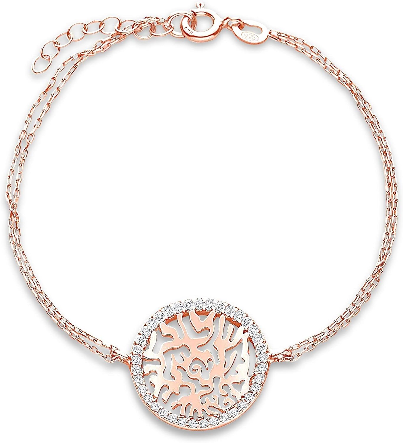 Shema Israel Hebrew Blessing Bracelet in Sterling Silver Charm