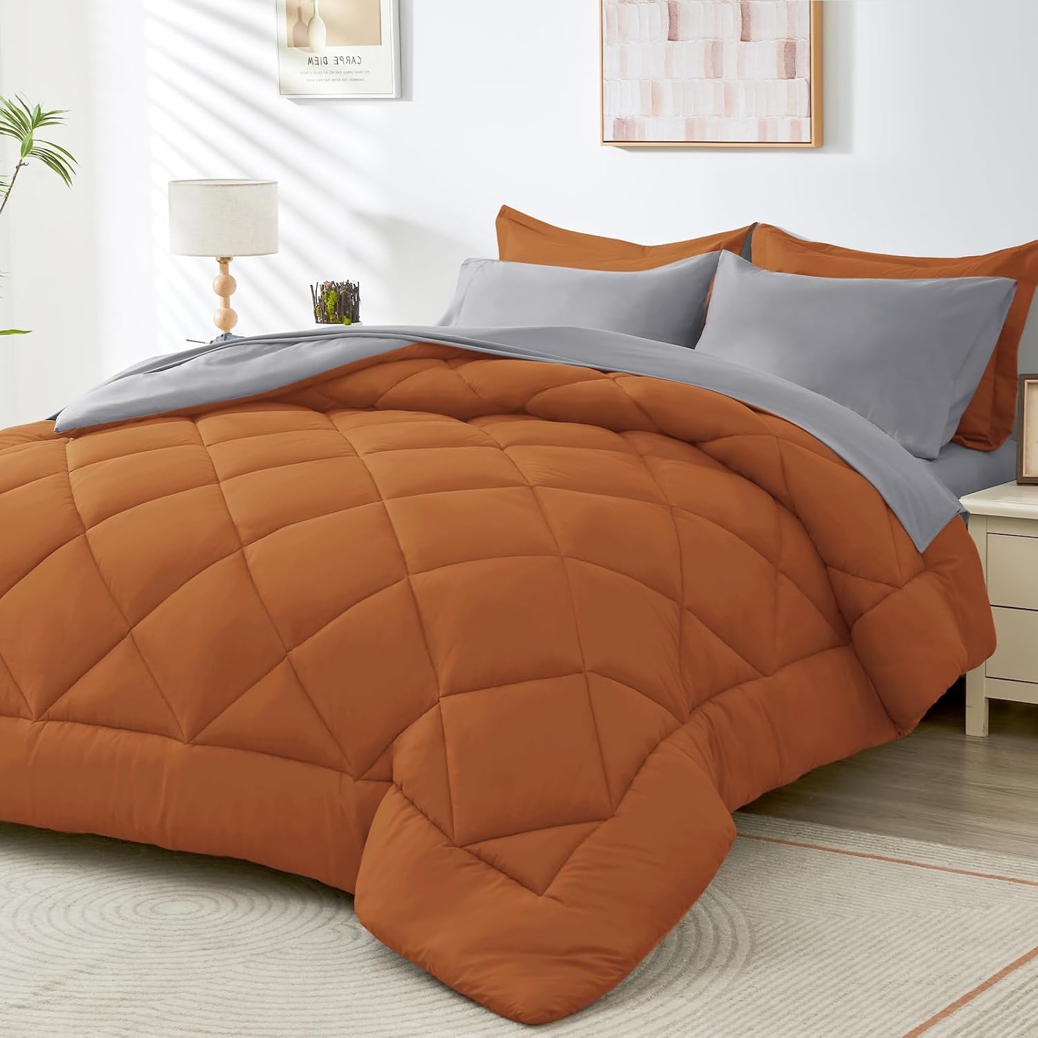 HEVUMYI Twin-XL Comforter Set - Soft All Season Bedding Set